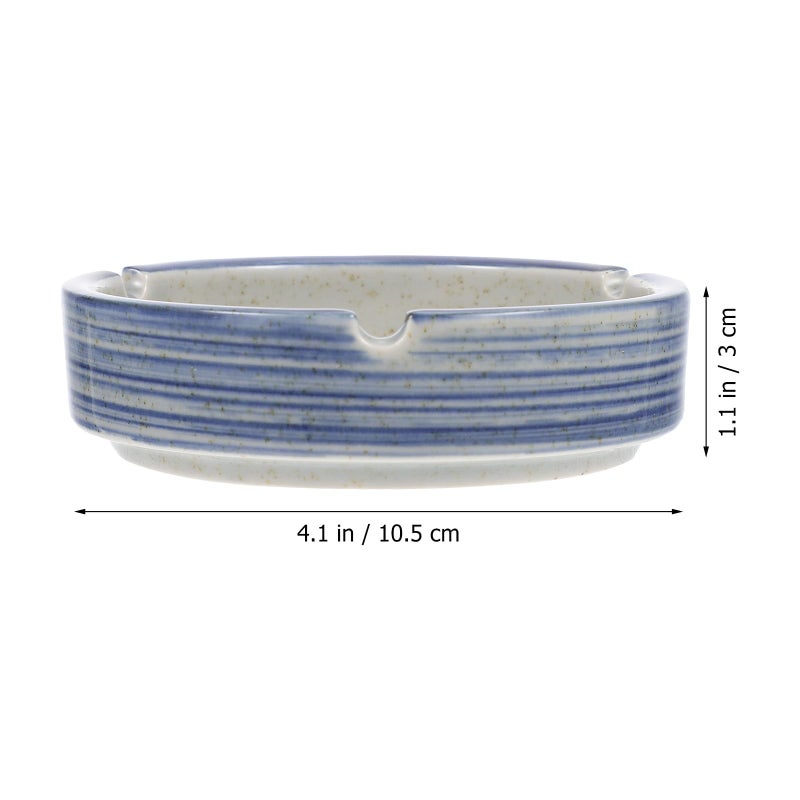 Japanese Underglaze Ceramic Ashtray Compact Retro Tabletop Decor For Home Indoor - Image 3