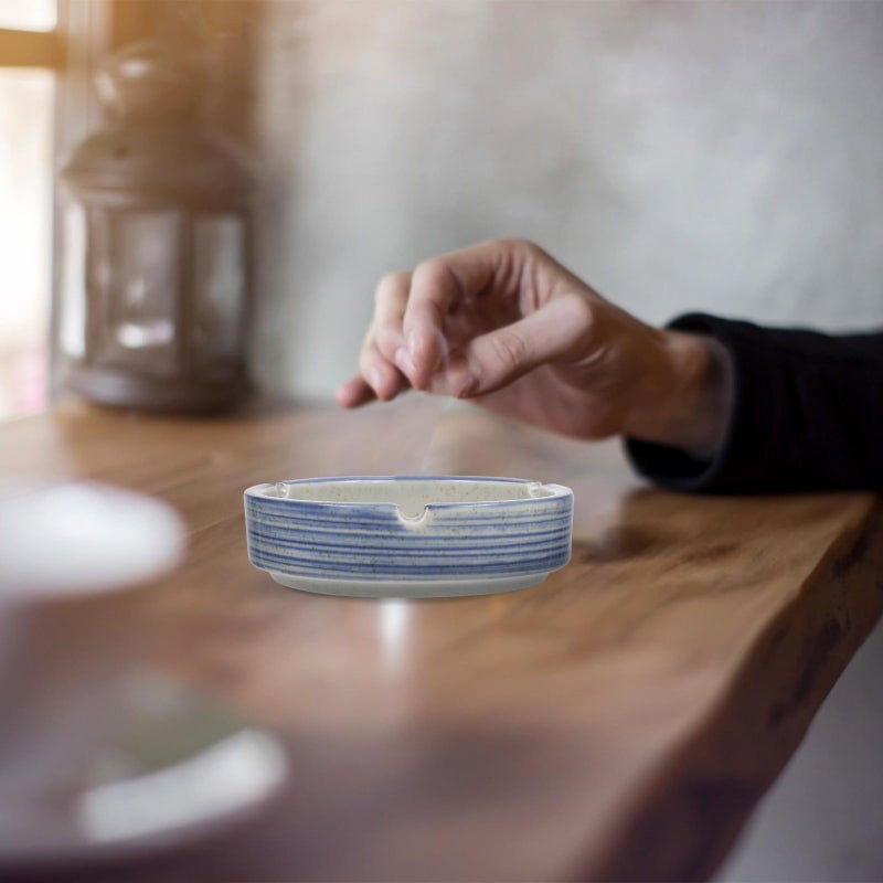 Japanese Underglaze Ceramic Ashtray Compact Retro Tabletop Decor For Home Indoor - Image 5