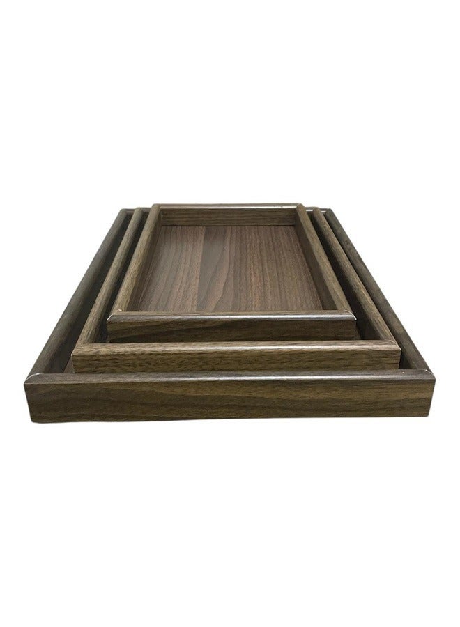 Luxury wooden serving trays set 3 pieces - Image 2