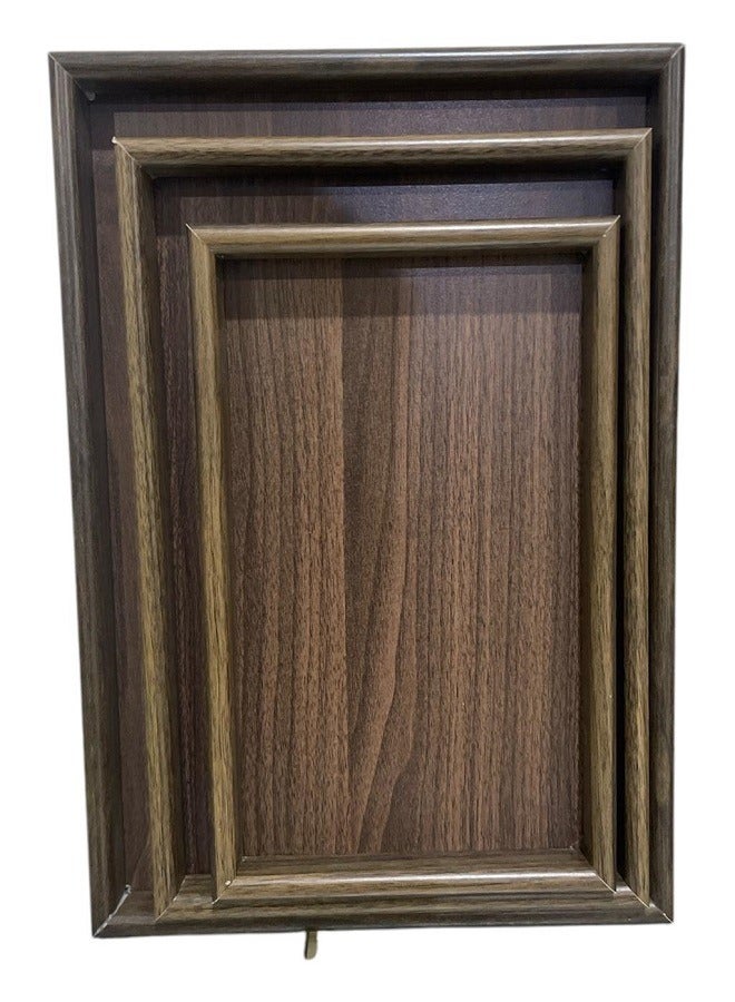 Luxury wooden serving trays set 3 pieces - Image 3