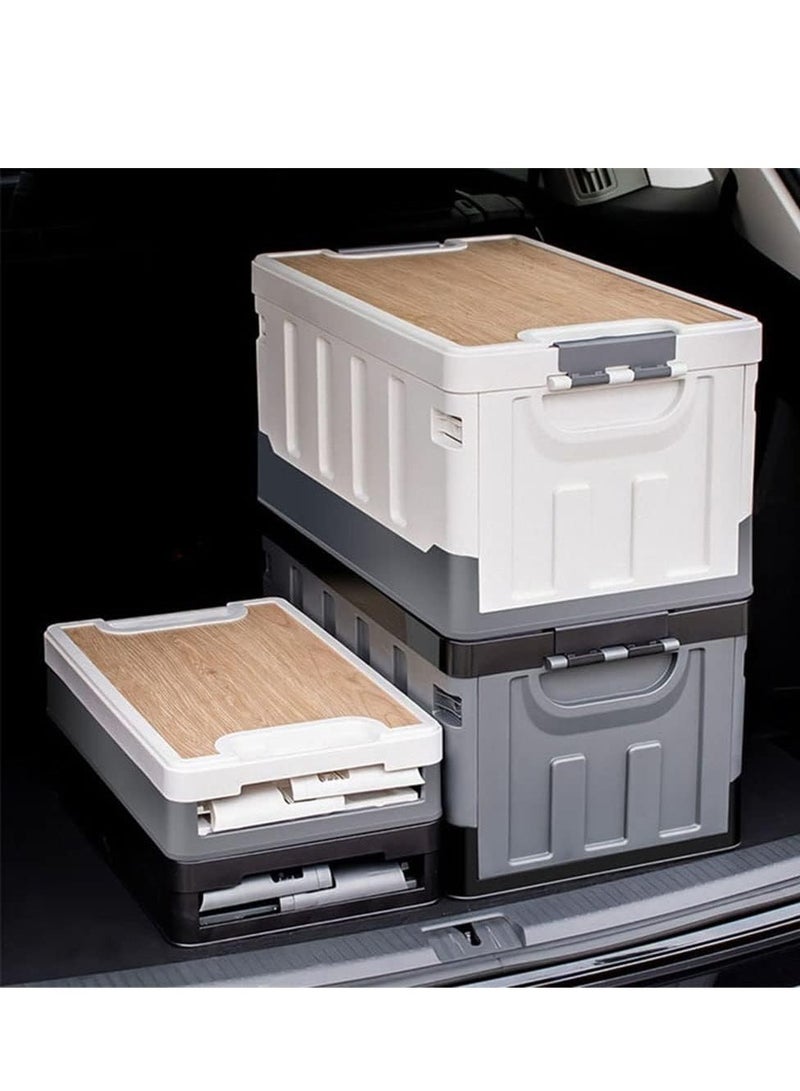 Outdoor Camping Folding Storage Box Collapsible Storage Box 60L, Crates Plastic Storage Box Container Stackable Folding Utility Crates, Cooler Box, Storage Case - Image 3