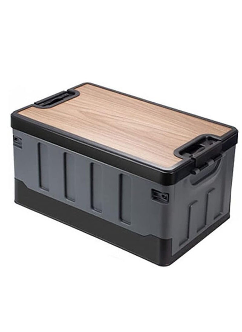 Generic Outdoor Camping Folding Storage Box Collapsible Storage Box 60L, Crates Plastic Storage Box Container Stackable Folding Utility Crates, Cooler Box, Storage Case  - Image 1