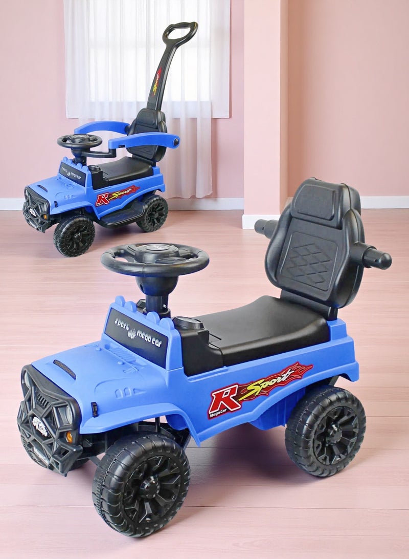 إيزي فيتشور EASسيارة إيزي فيوتشر للركوب للأطفال (من عمر سنة إلى ست سنوات) - سيارة دفع 2 في 1 وسيارة أطفال للركوب مع مقبض دفع وموسيقى وزر بوق - Image 1