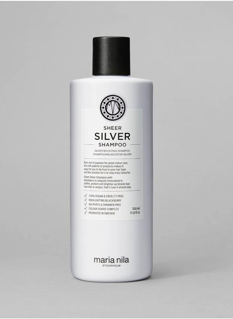Maria Nila Sheer Silver Neutralizes Golden Shades Violet Pigments Gives Cool Tone 100 Vegan and Sulfate Paraben free  - Image 2