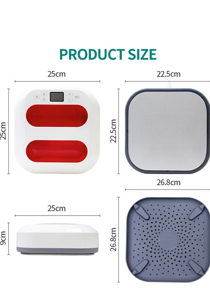 Joshberg - Easy Heat Press Machine, Portable Heat Press 9"X9", Ideal for T-Shirts, Tote Bags, Pillows, Precise Temperature Control, Features Insulated Safety Base & Auto-Off, Heating Transfer Projects - Image 1