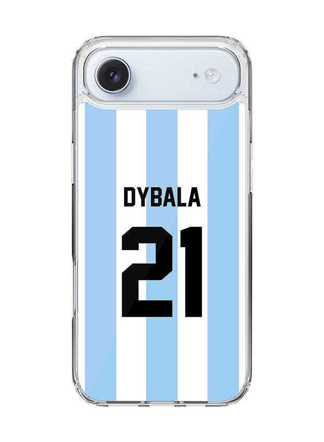 Stylizedd Classic Clear MagSafe Case for iPhone 17 Air , Hybrid Soft Case Flexible Edges Anti Drop TPU PC Gel Thin Transparent Cover [ Designed for iPhone 17 Air ] - Football Team - Argentina, Player Name - Dybala