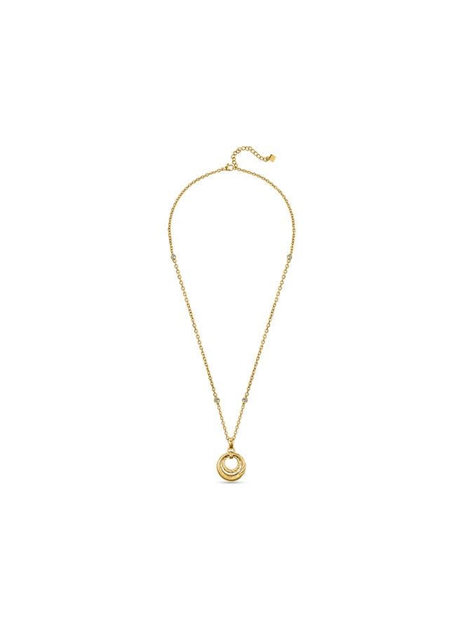 Guy Laroche Mady Yellow Gold Plated Stainless Steel Pendant Necklace for Women - Image 1