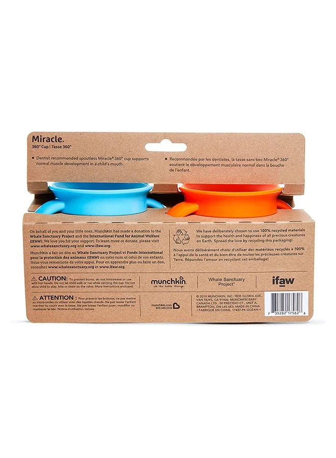 Munchkin 2 Piece Miracle 360° Wildlove Trainer Cup 6oz