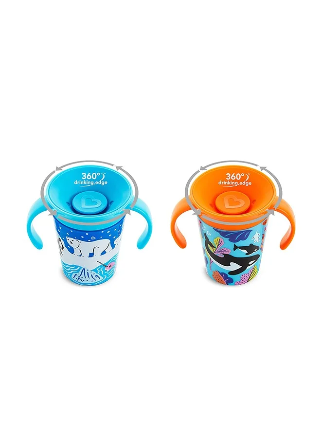 Munchkin 2 Piece Miracle 360° Wildlove Trainer Cup 6oz