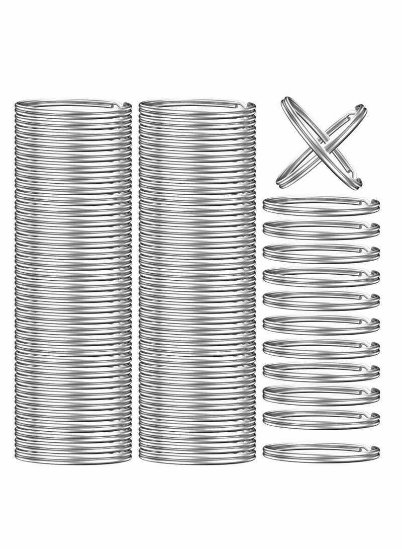 Bulk Metal Split Key Rings for DIY Crafts, 200 Pcs Small Keychain Connectors, Perfect for Accessories - Image 1