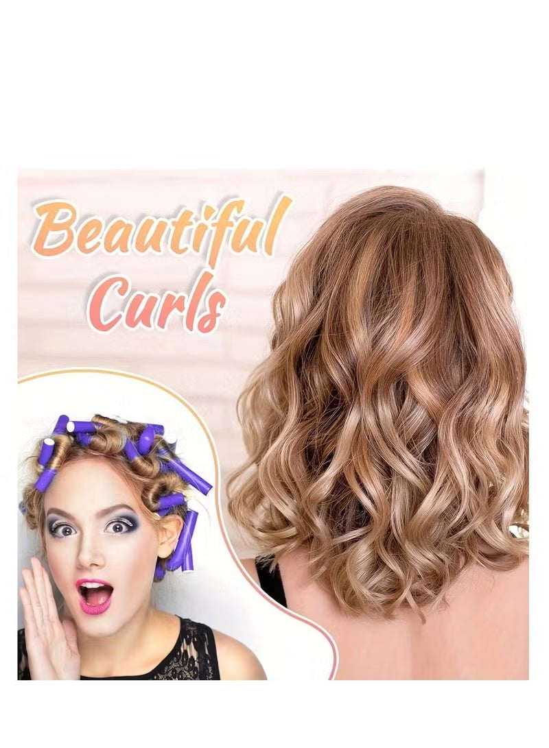 الكيان مجموعة بكرات تجعيد الشعر المرنة – 10 قطع بألوان عشوائية لتصفيف وتجعيد الشعر بسهولة - Image 5