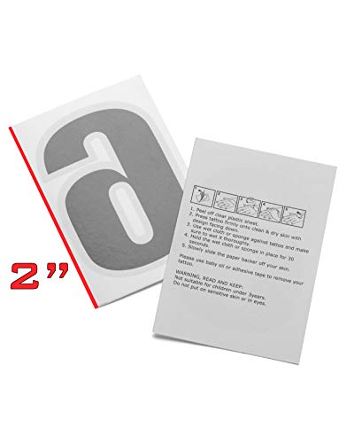 SLS3 Temporary Tattoo Numbers - Racing Number Tattoos Temporary Stickers, 2 Inch - Triathlon Marathon Running Cycling - Race Number Temporary Tattoos, Black, Pack of 100 - Image 4