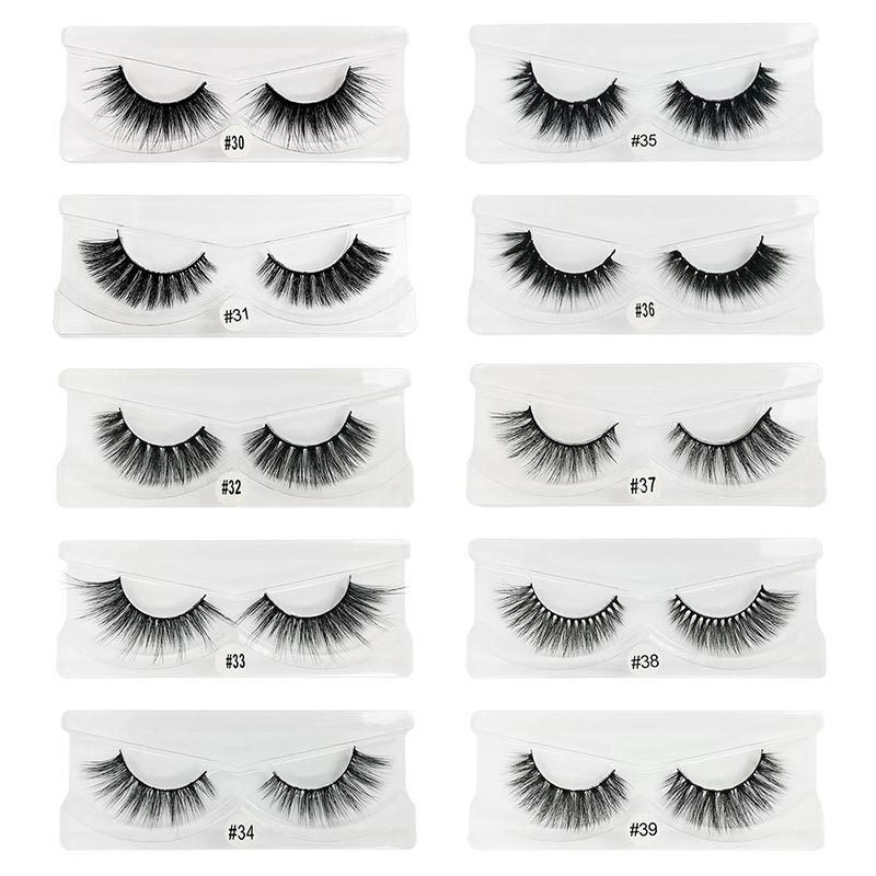 3D Dense Cross-Border Foreign Trade Faux Mink Fur False Eyelash Set, Natural Soft Eyelashes, 20 Pairs per Set - Image 2