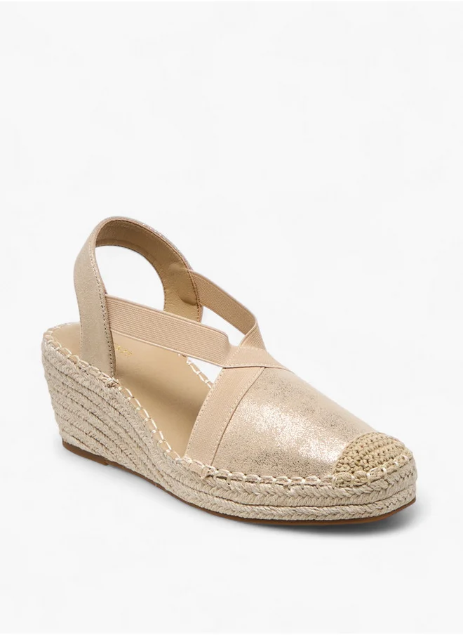 Celeste Women's Textured Slip-On Wedge Heeled Shoes