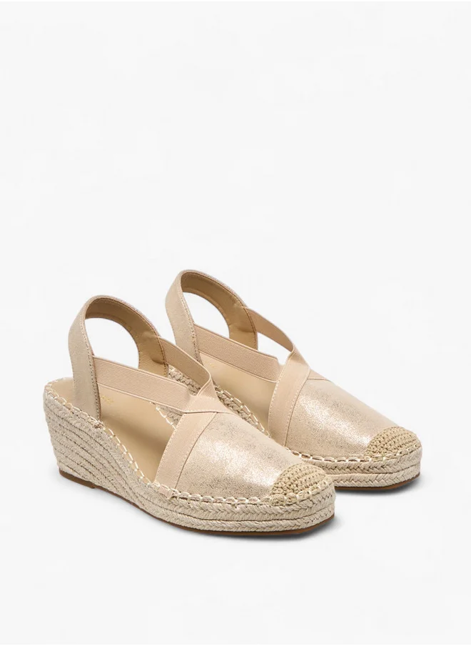 Celeste Women's Textured Slip-On Wedge Heeled Shoes