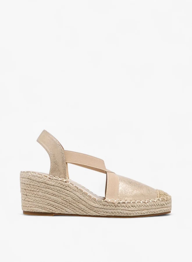 Celeste Women's Textured Slingback Wedge Heeled Shoes