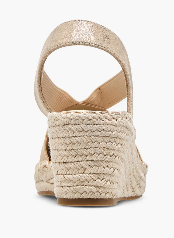 Celeste Women's Textured Slingback Wedge Heeled Shoes