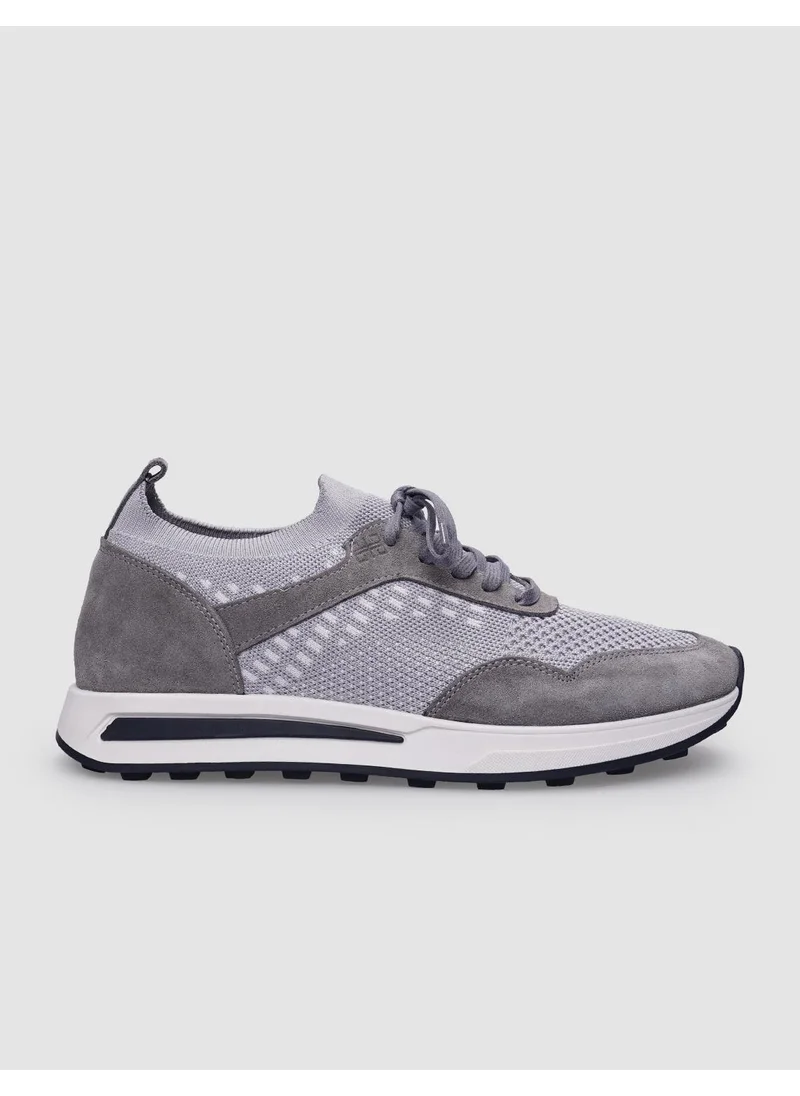 كاباني Knitwear Gray Lace-up Men's Sports Shoes