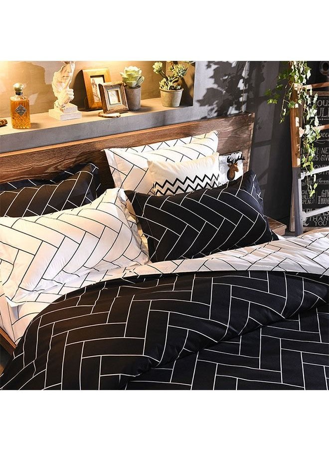 Arabest - 6-Piece Bed Sheet and Duvet Cover Set,Cotton Soft Material,Printed Design,Suitable for Home/Room/Hotel(230x250cm) - Image 1