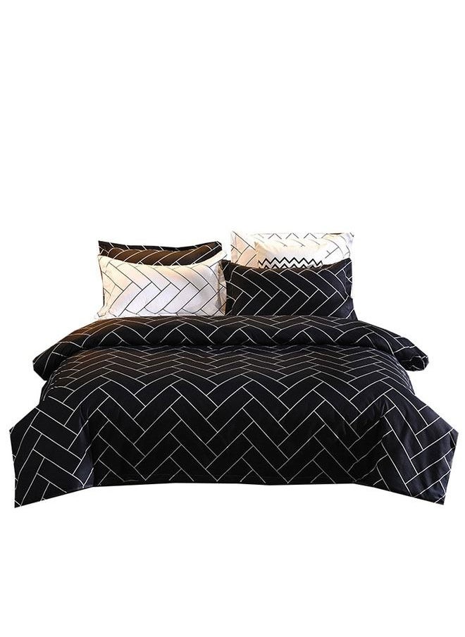 Arabest - 6-Piece Bed Sheet and Duvet Cover Set,Cotton Soft Material,Printed Design,Suitable for Home/Room/Hotel(230x250cm) - Image 1