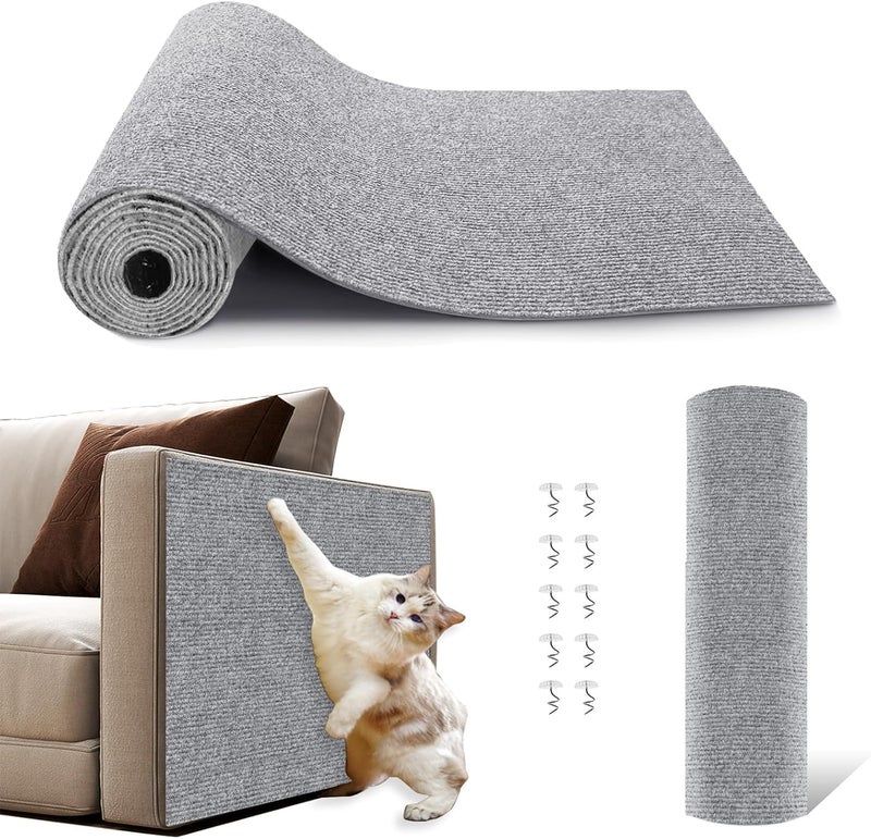 Cat Scratching Mat,Sofa Cat Scratch Protector,Anti Scratch Cat Furniture Protectors,Self-Adhesive Climbing Cat Scratcher for Protecting Furniture and Wall from Cat Scratching （30 * 100cm）