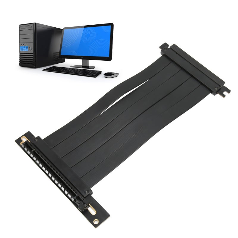 PCIE 4.0 X16 Extender 40cm Plug And Play Riser Cable - High Speed Transfer Anti Interference GPU Extension for Desktop PC Gaming Builds With PCIE 3.0/2.0 Compatible Graphics Cards - Image 5