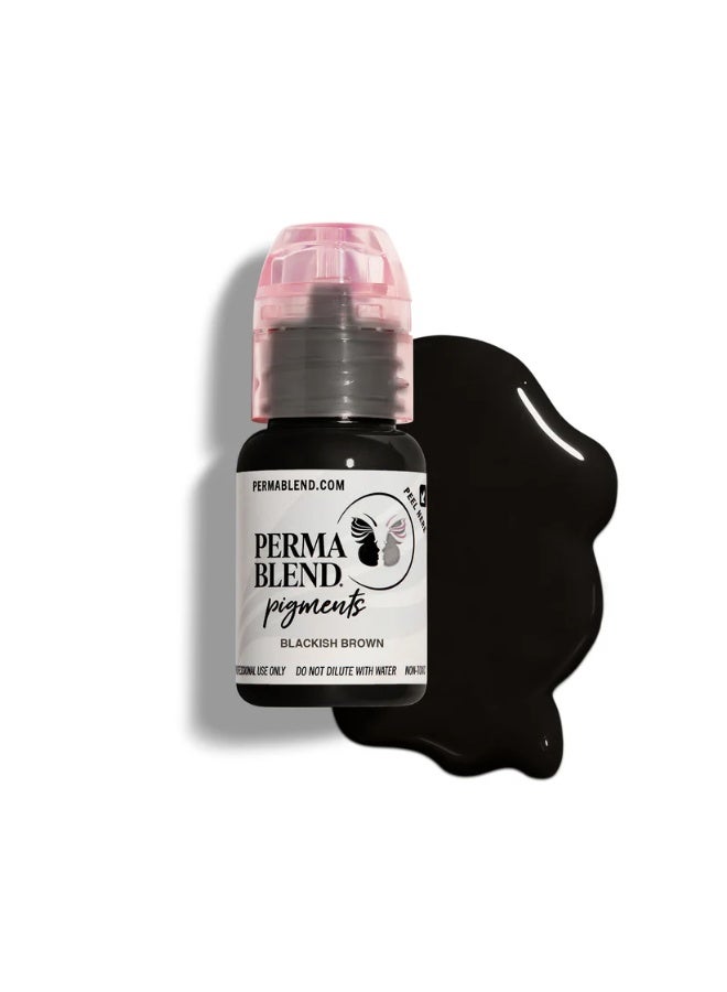 Perma Blend Eyebrow Pigment – Perma Blend Blackish Brown 15ml | Professional Permanent Makeup Brow Tattoo Ink for Microblading, Ombre & Powder Brows | Vegan, High Retention, True-to-Tone Color | SKU: PBBLB1/2 - Image 1