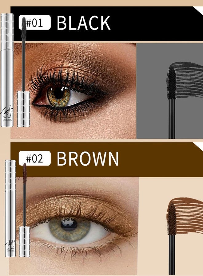 DuaTana Mascara for Older Women 60 Plus,2 Pcs Black Brown Waterproof Volumizing Prime Mascara for Mature Women Volume and Length Long Lasting with Thinning Lashes Hypoallergenic Eyelash Makeup Sensitive Eyes - Image 2