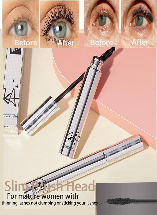 DuaTana Mascara for Older Women 60 Plus,2 Pcs Black Brown Waterproof Volumizing Prime Mascara for Mature Women Volume and Length Long Lasting with Thinning Lashes Hypoallergenic Eyelash Makeup Sensitive Eyes - Image 4