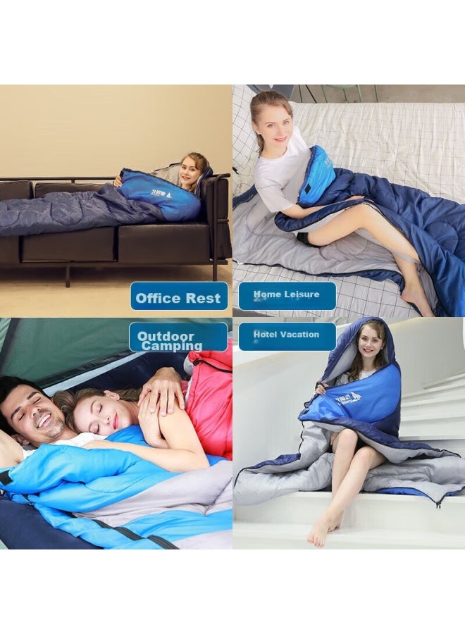 BeiJiLang Beiji Lang Sleeping Bag, Adult Outdoor Travel, Winter And All Seasons, Warm, Indoor Camping, Single Person, Dirt-proof Cotton Sleeping Bag, 1.8kg - Image 2