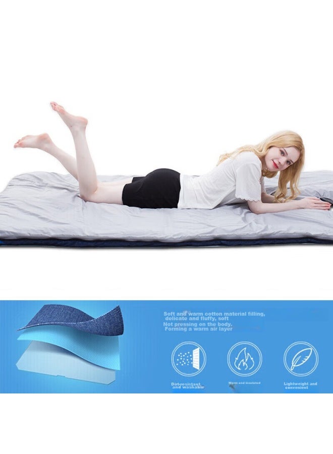 BeiJiLang Beiji Lang Sleeping Bag, Adult Outdoor Travel, Winter And All Seasons, Warm, Indoor Camping, Single Person, Dirt-proof Cotton Sleeping Bag, 1.8kg - Image 1