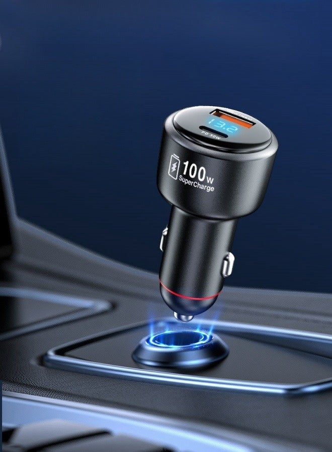 USB C Car Charger, 100W PowerDrive PD＋ 2 Car Adapter With 30W PD Port For iPad, iPhone 12/12 Pro iPnone13/13Pro and 100W Fast Charge Port For Samsung S10/S9/S8 - Image 1