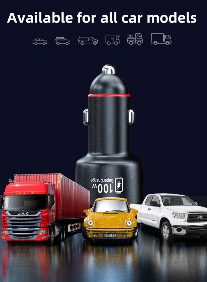 USB C Car Charger, 100W PowerDrive PD＋ 2 Car Adapter With 30W PD Port For iPad, iPhone 12/12 Pro iPnone13/13Pro and 100W Fast Charge Port For Samsung S10/S9/S8 - Image 3