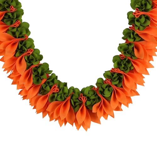 Daedal Crafters Flower Garland for Pooja Mandir Decoration, Hanging Mala for Photo Frame, Decorative Haar Mala for God Idols, Photo Frames of Loved Ones, Ancestors, Pitra & Pooja Room Décor (40 inch) - Image 5