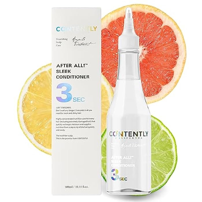 Contently 3 Seconds Miracle Hair Conditioner｜Instant sleek for High damaged hair｜With Hyaluronic Acid & Protein｜Silicone Free 10.14 fl.oz - Image 1