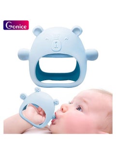 Gonice Baby Little Bear Silicone Anti-Drop Mitten Teething Toy Glove, 3 Months +  - Image 1