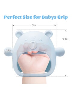 Gonice Baby Little Bear Silicone Anti-Drop Mitten Teething Toy Glove, 3 Months +  - Image 2