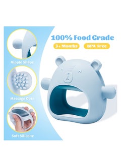 Gonice Baby Little Bear Silicone Anti-Drop Mitten Teething Toy Glove, 3 Months +  - Image 3