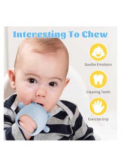 Gonice Baby Little Bear Silicone Anti-Drop Mitten Teething Toy Glove, 3 Months +  - Image 4
