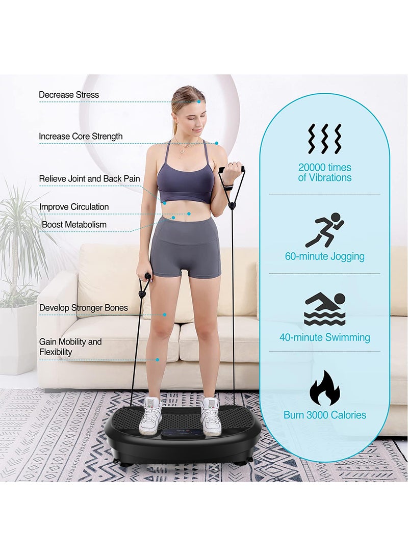 Sharpdo Vibration Plate Exercise Machine Whole Body Workout Vibrate Fitness Platform Lymphatic Drainage Machine for Weight Loss Shaping Toning Wellness Home Gyms Workout - Image 2