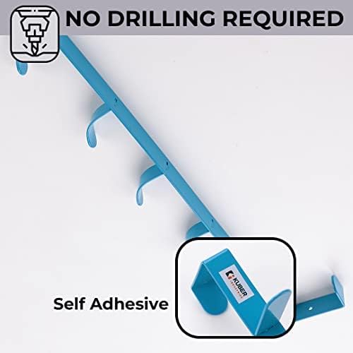 Homestic Homestic 5-Level Cloth Hanger|Multipurpose Cloth & Towel Holder|Iron Spray Material|Easy Installation|Interchangeable Over The Door Towel Holder|ZT-3115(B)|Blue - Image 4