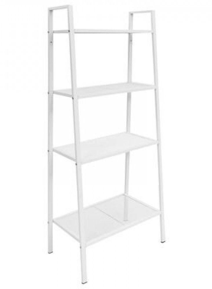 DRAMA HOME Storage Shelving Unit 4 Tiers Rectangular Shape White - Image 4