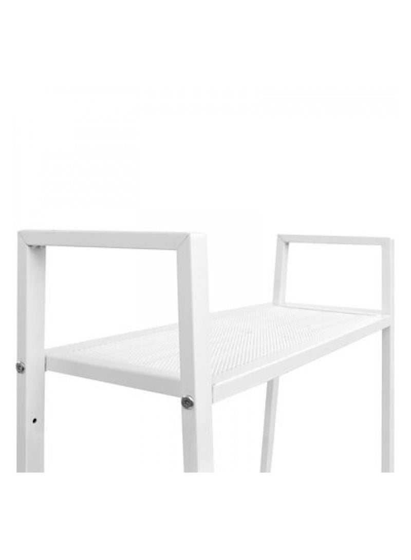 DRAMA HOME Storage Shelving Unit 4 Tiers Rectangular Shape White - Image 2