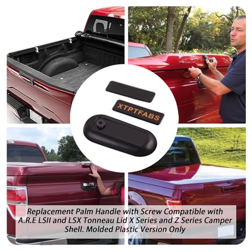 XTPTFABS 15691 Replacement Palm Handle Compatible with LSII and LSX Tonneau Lid XSeries and ZSeries Camper Shell Bed CoverTruck Tonneau Cover and Truck Cap Handle with Screw Not Metal Handles - Image 3