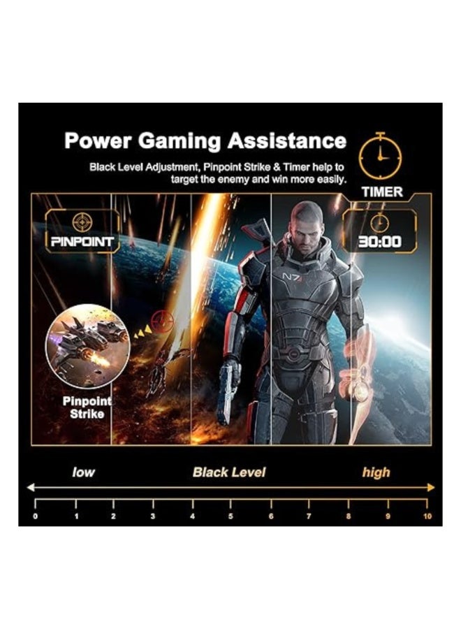 SANSUI 24 Inch Curved Gaming Monitor up to 200 Hz MPRT 1ms with Built-in Speakers,FHD 1080P Computer Monitor Freesync 130% sRGB HDR,HDMI DP Ports VESA Mount Metal Stand(ES-G24C1 HDMI Cable Included) - Image 3