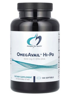 designs for health OmegAvail™ Hi-Po 120 Softgels 