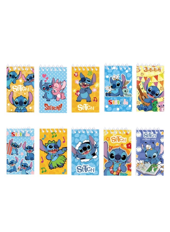 ستيتش 10 قطع - دفاتر دوامة بشخصية كرتونية ستتش، دفاتر صغيرة محمولة للطلاب - Image 5