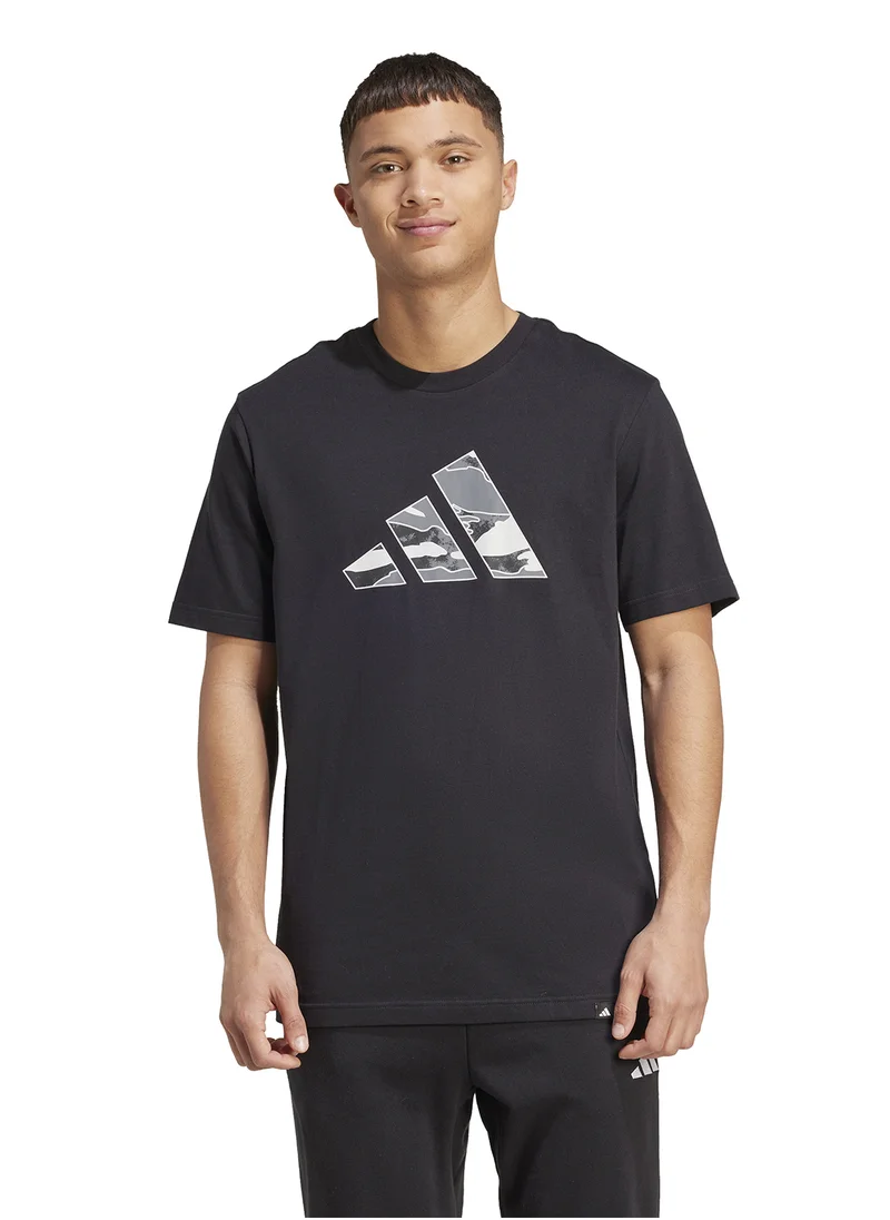 Adidas Camo Logo Graphic T-Shirt