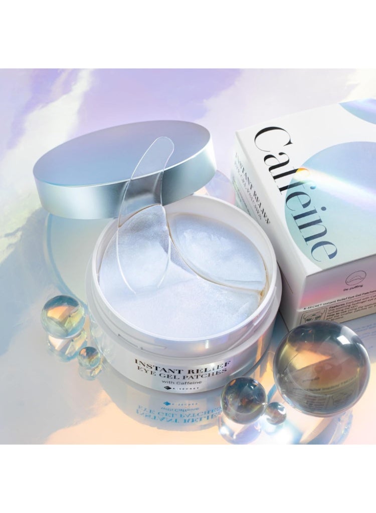 K-SECRET Caffeine Instant Relief Eye Gel Patches for De-Puffing, Hydration & Bright Under-Eye Care - Image 2