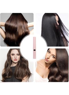 General Hair Straightening Brush, Mini Hair Straightener, Three Temperature Settings, Heated Hair Straightening Comb, Home Hot Comb, Pink  - Image 3